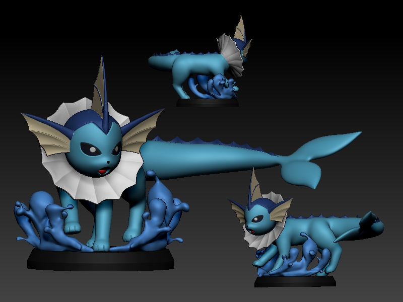 STL file Pokemon vaporeon 🐉 ・Model to download and 3D print・Cults