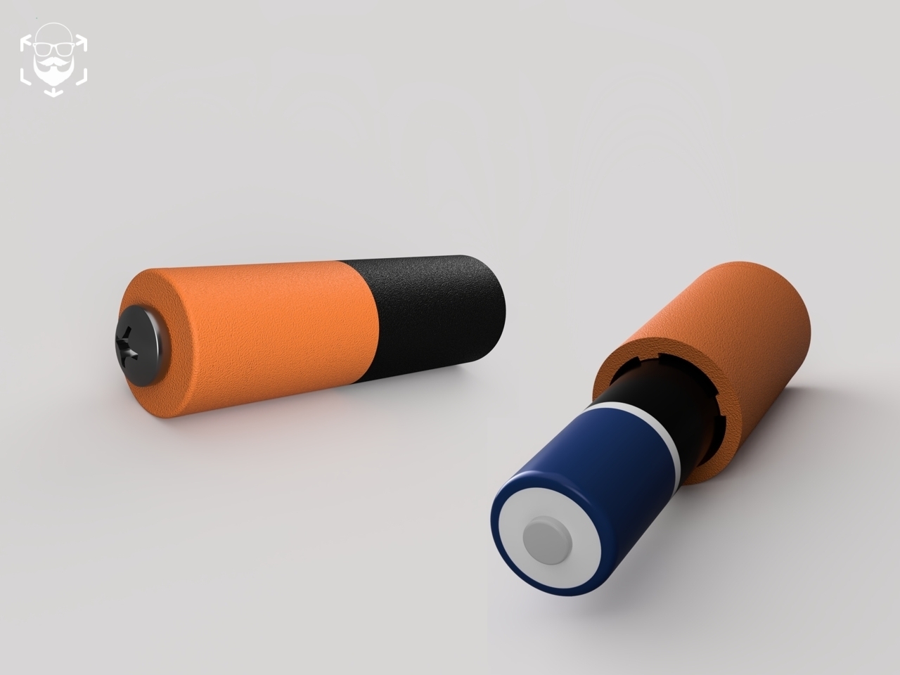 🔋 AAA → AA Converter (Mini Cell → Standard Cell)・Free 3D File for ・Cults