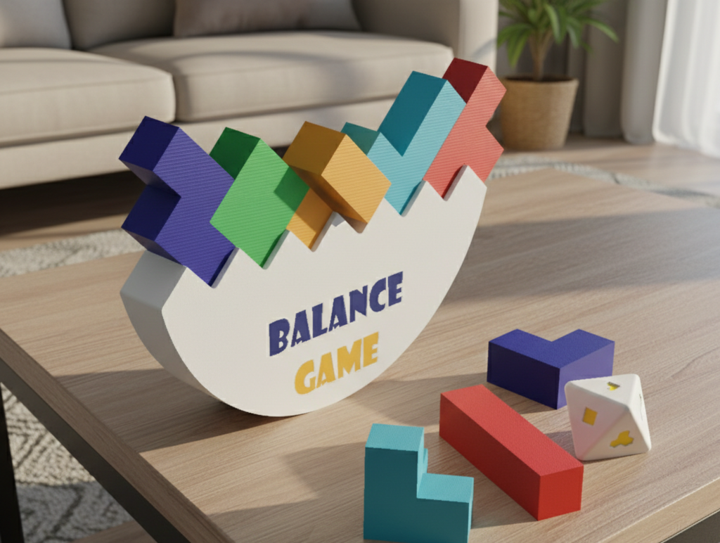 ⚖️ 3D Printable Balancing & Stacking Game V2・Free STL File for 3D ...