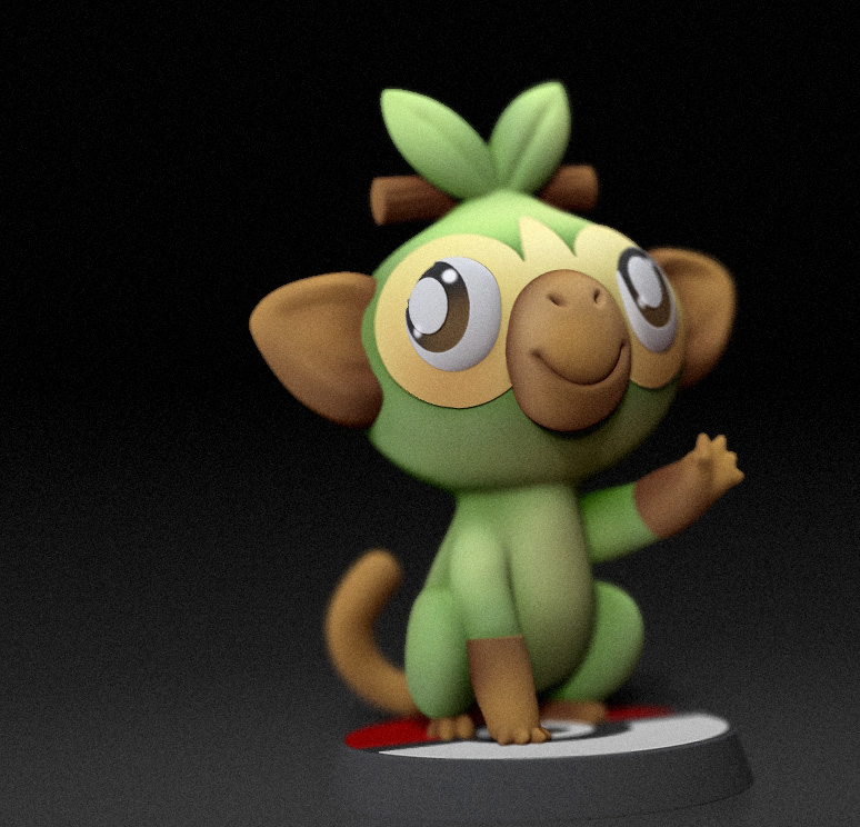 🎨 Grookey- FAN ART - POKÉMON FIGURINE - 3D PRINT MODEL・ STL File for ・Cults