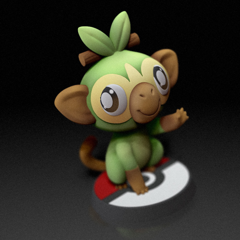 🎨 Grookey- FAN ART - POKÉMON FIGURINE - 3D PRINT MODEL・ STL File for ・Cults