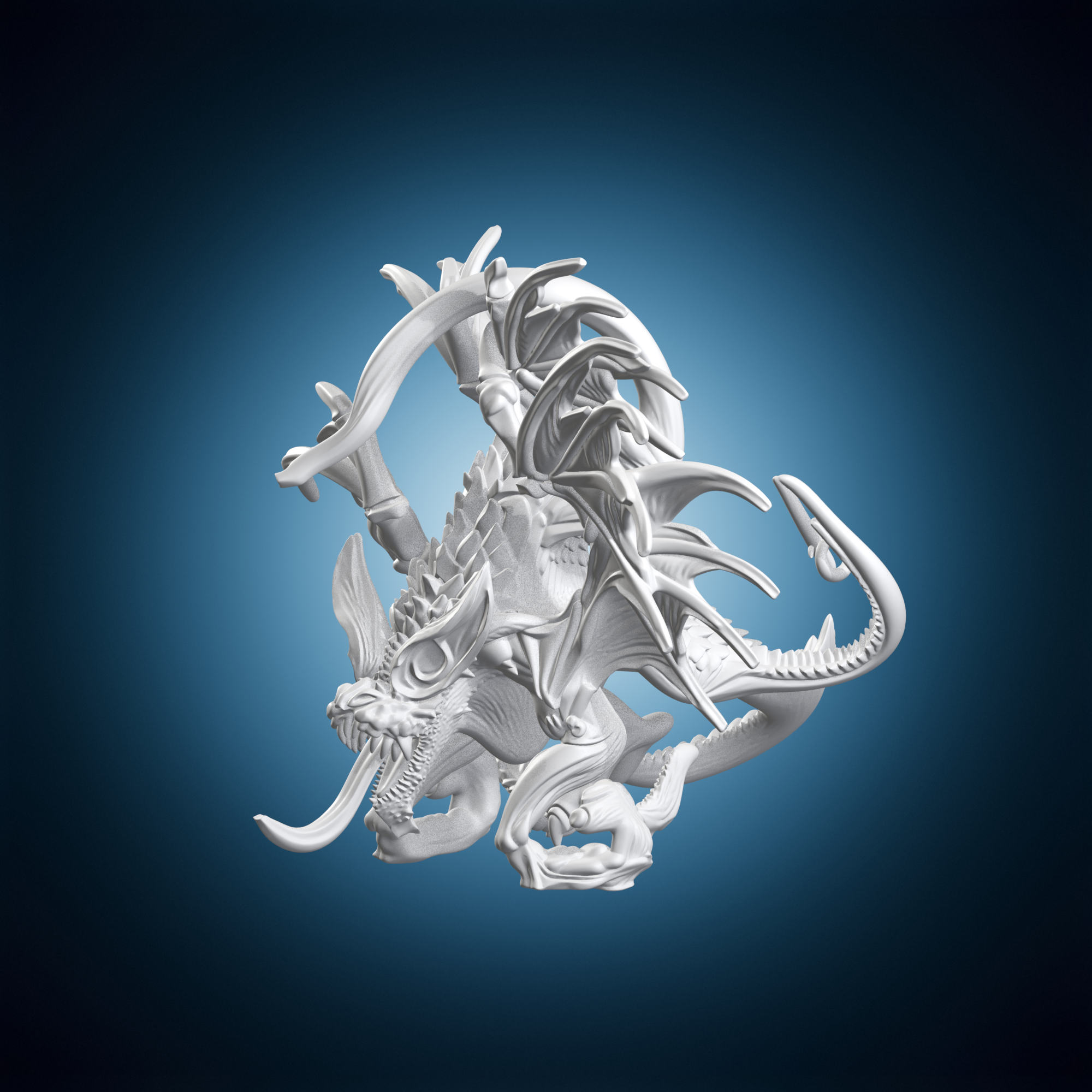 ⛰️ Mountain Devil Eldritch Winged Dragon Demon Monster Miniature・ 3D ...