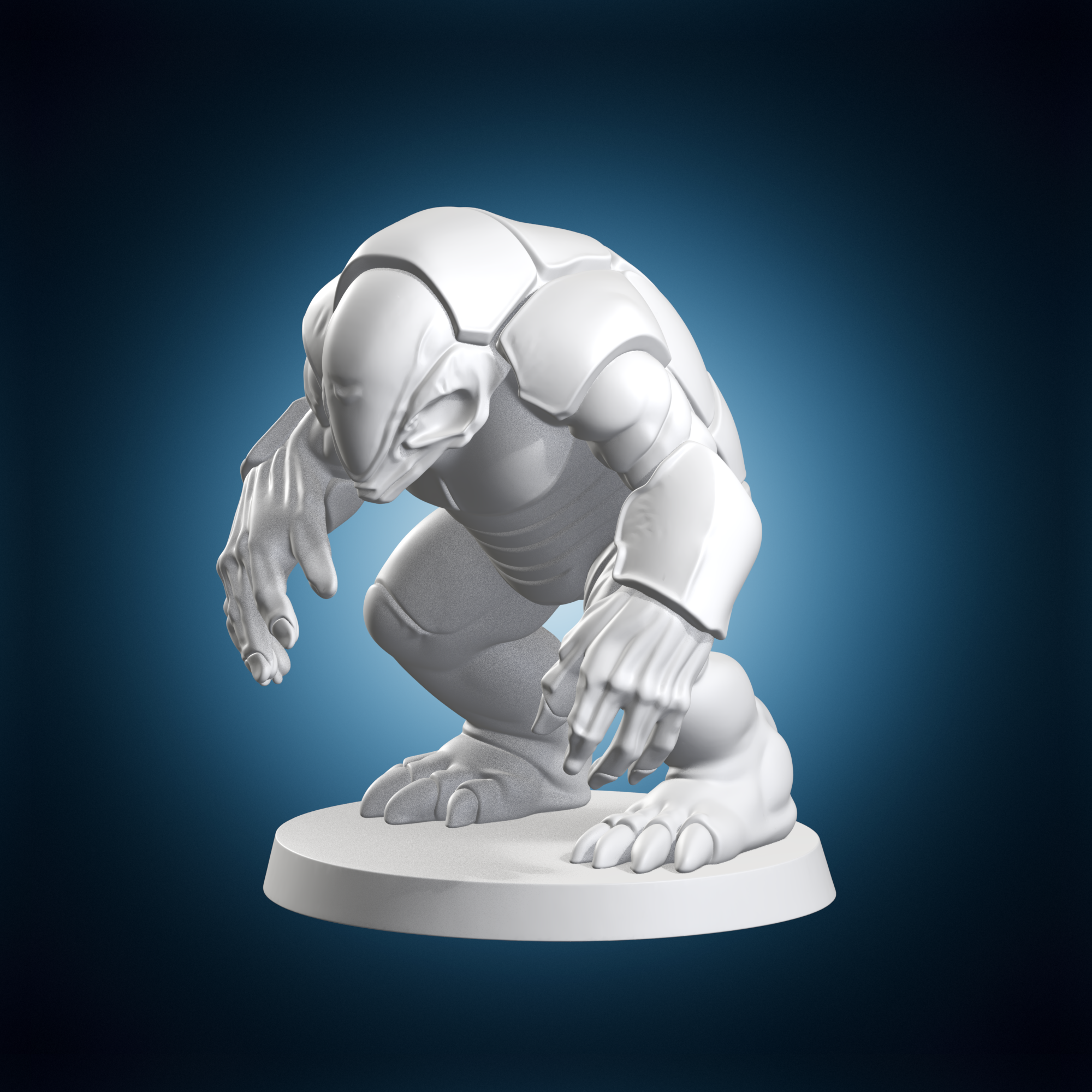 👽 Alien Creature Armored Shell Miniature Sculpt・ 3D File for 3D ...