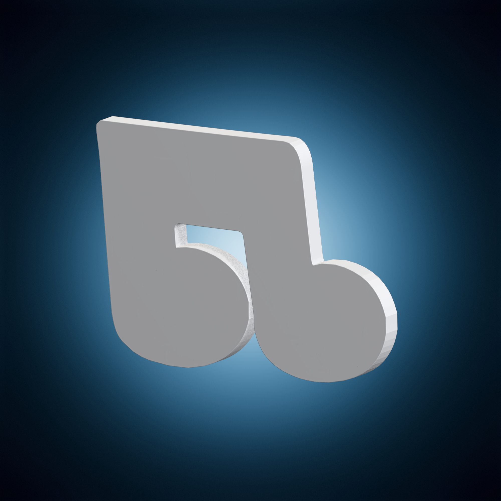 🎵 Three-dimensional Musical Note Icon Design・ 3D File for 3D printing・Cults