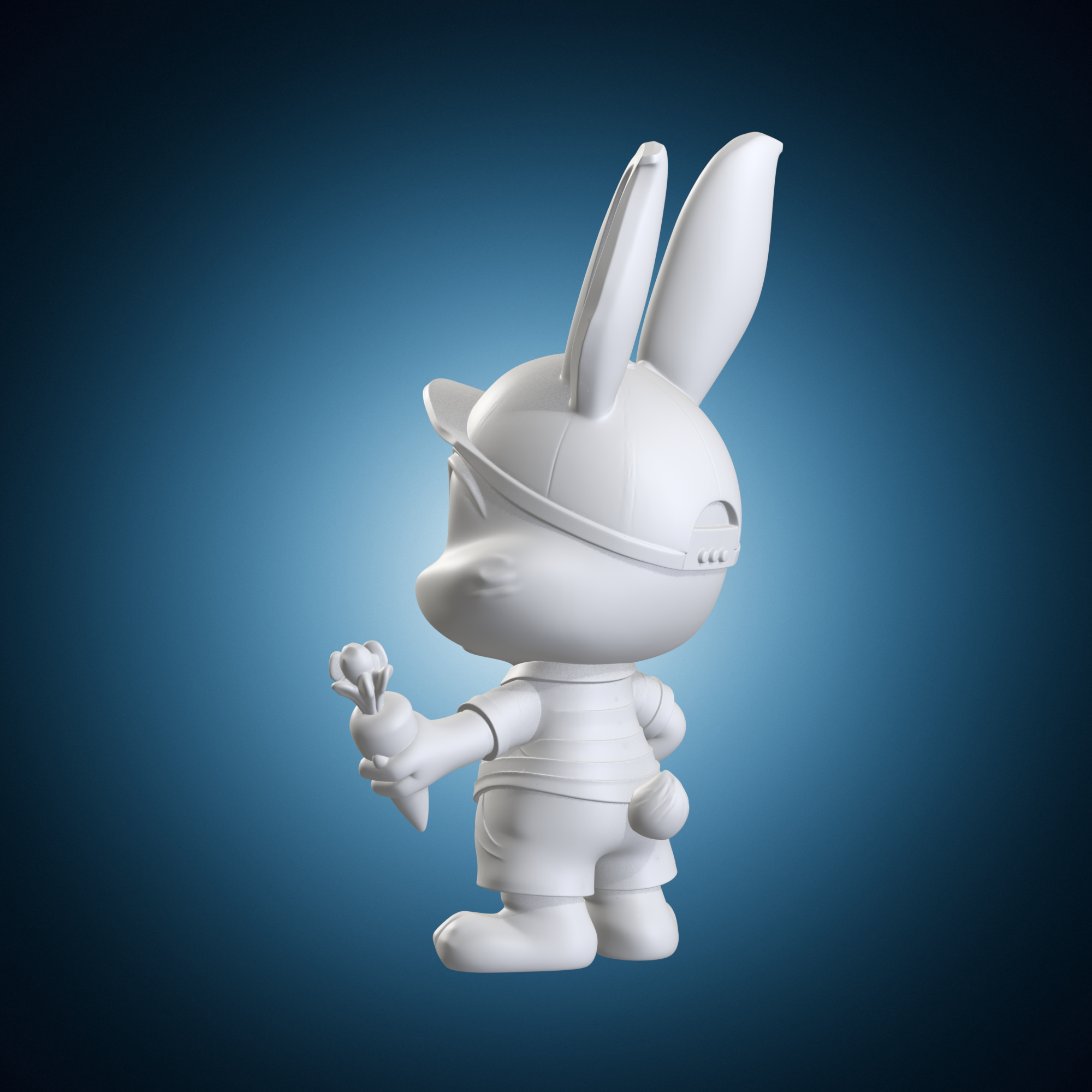 🐇 Sporty Cartoon Rabbit Figurine・ 3D File for 3D printing・Cults