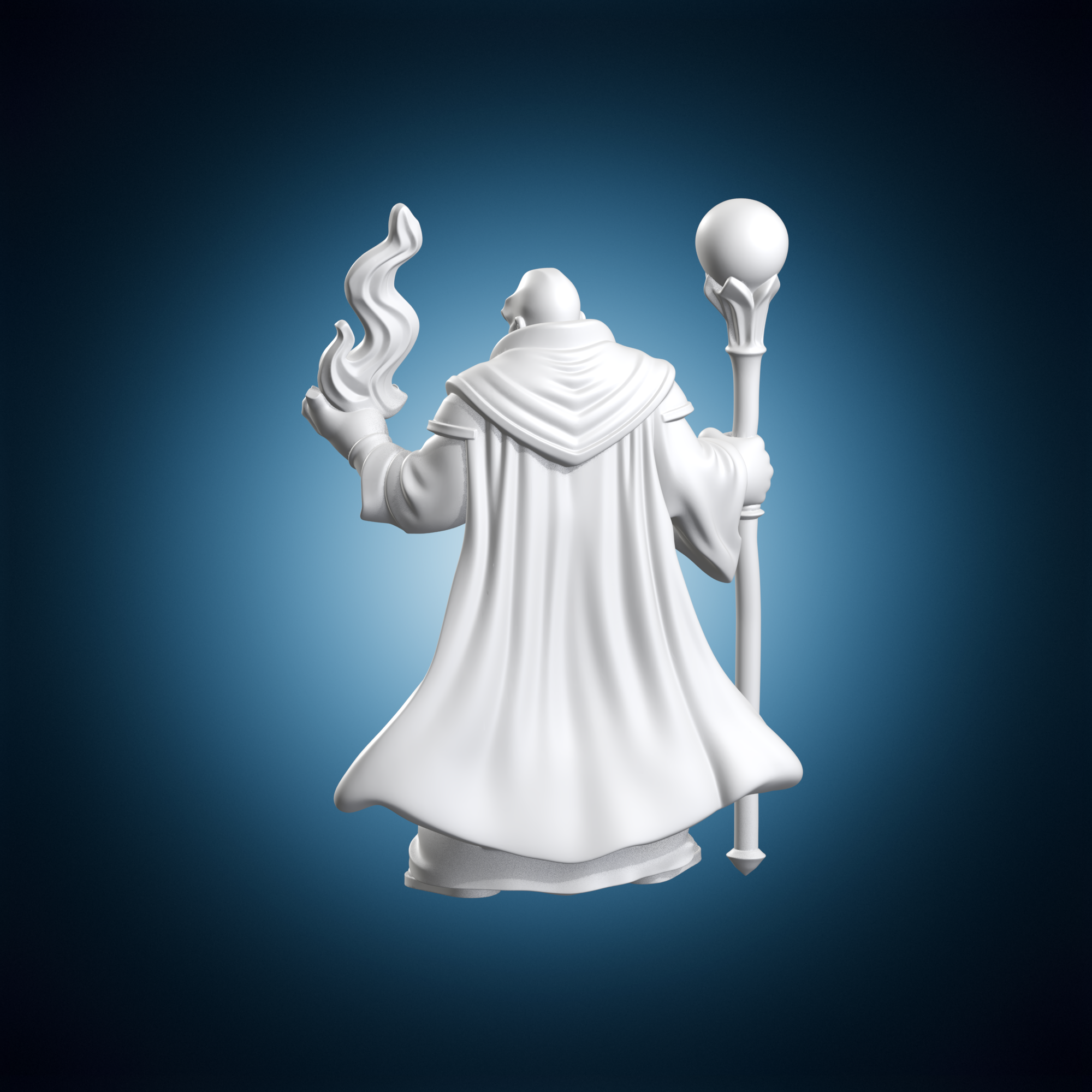 🧙 Arcane Wizard Mage Casting Fire Spell Fantasy Miniature・ 3D File for ...