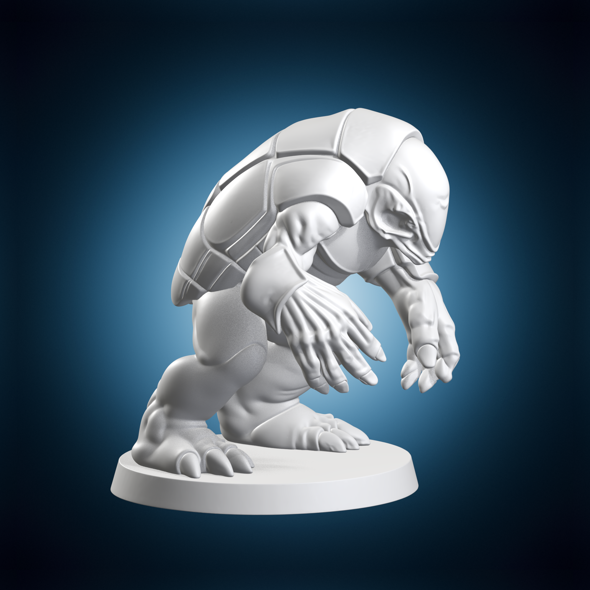 👽 Alien Creature Armored Shell Miniature Sculpt・ 3D File for 3D ...