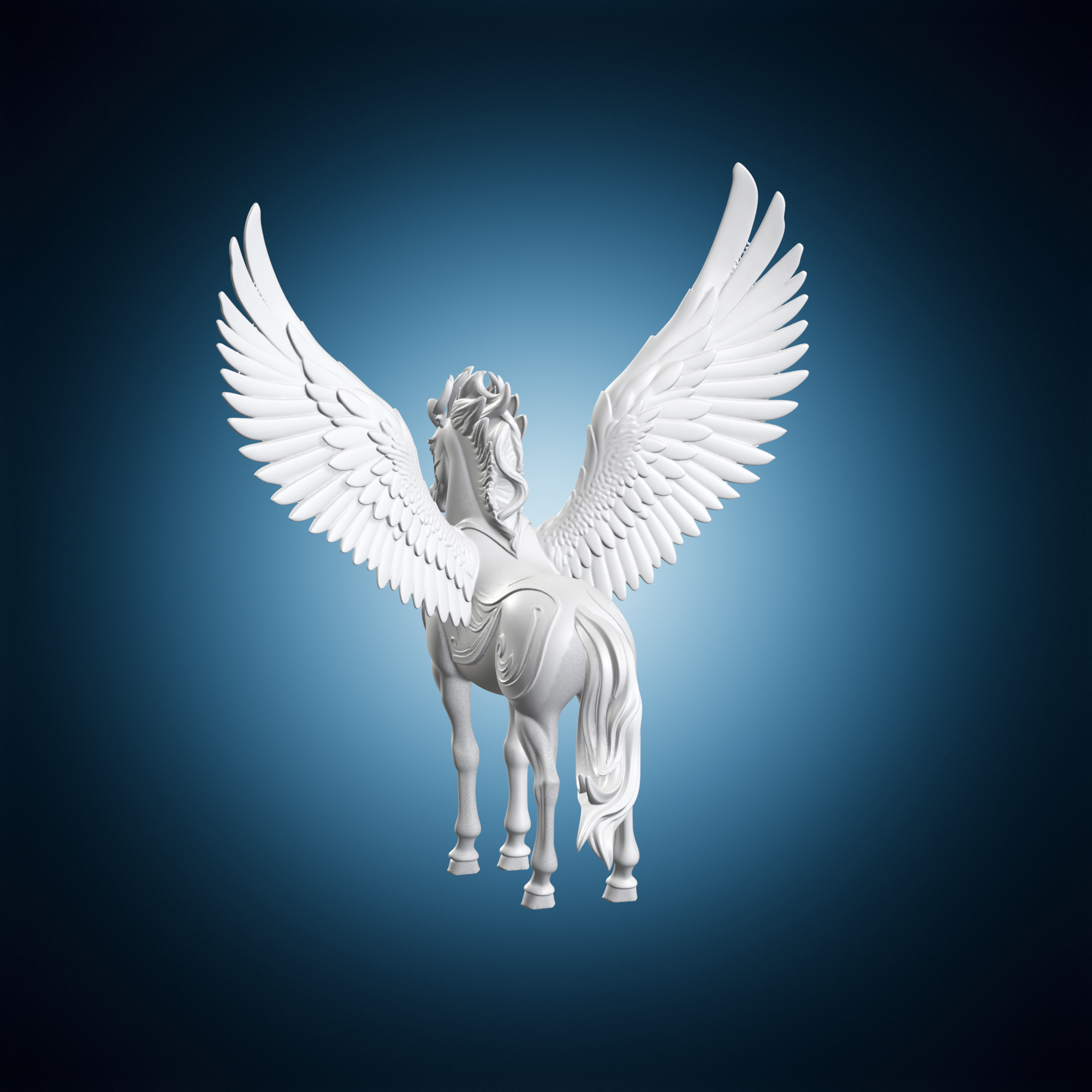 🐎 Pegasus Mythical Winged Horse Fantasy Statue・ 3D File for 3D printing ...