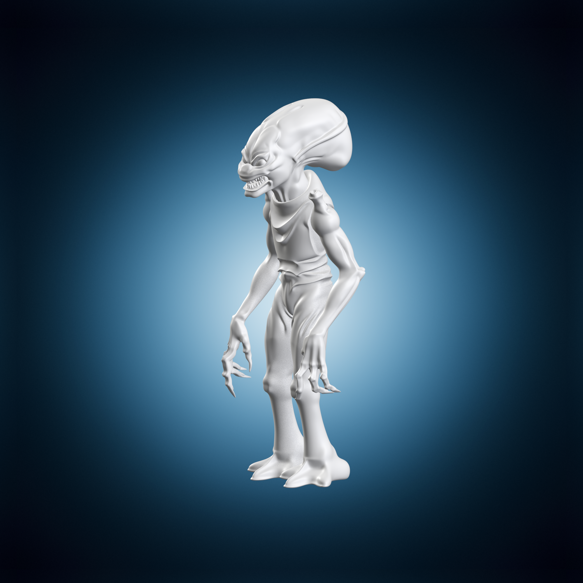 👽 Alien Creature Extraterrestrial Sci-Fi Miniature・ 3D File for 3D ...