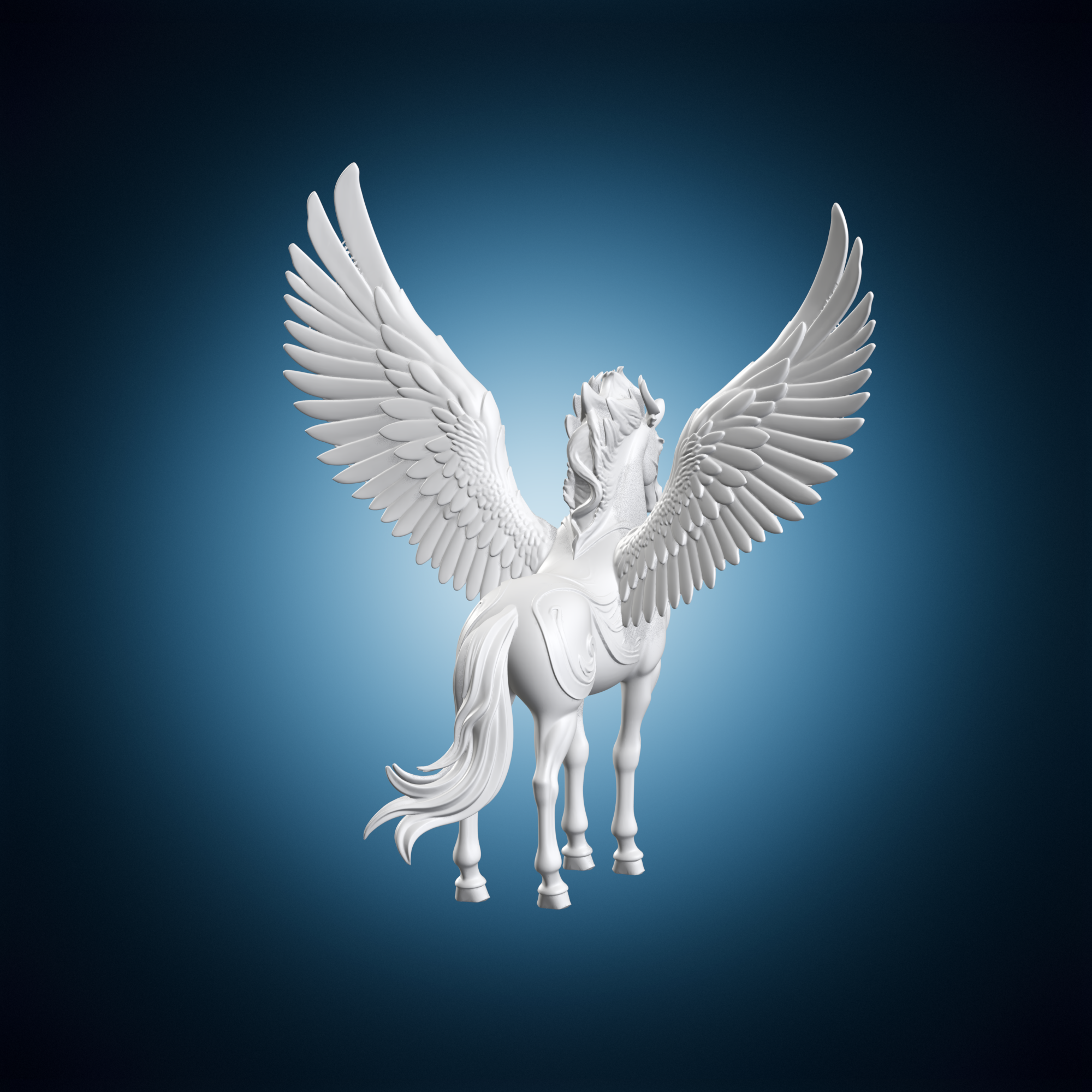 🐎 Pegasus Mythical Winged Horse Fantasy Statue・ 3D File for 3D printing ...