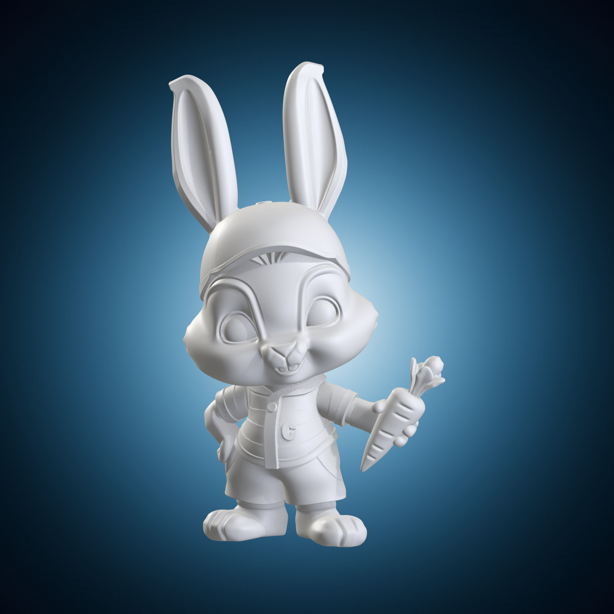 🐇 Sporty Cartoon Rabbit Figurine・ 3D File for 3D printing・Cults