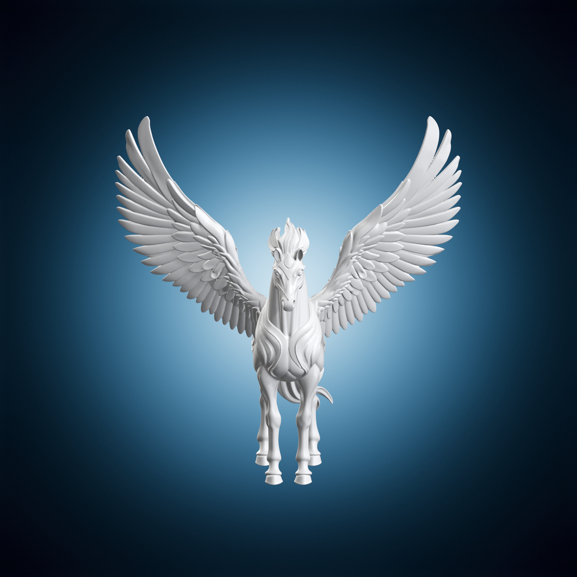 🐎 Pegasus Mythical Winged Horse Fantasy Statue・ 3D File for 3D printing ...