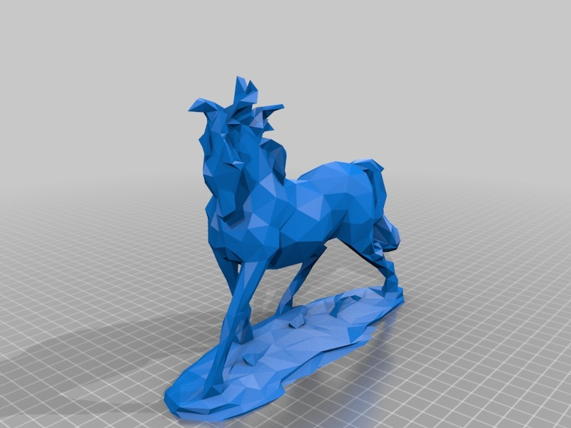 Fichier 3D gratuit Cheval courant - low poly 🗿 ・Plan imprimable en 3D à ...