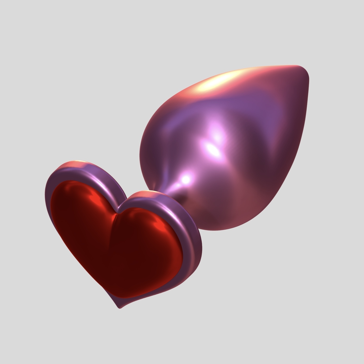 Analplug Herz Gre M STL Datei fr Cults