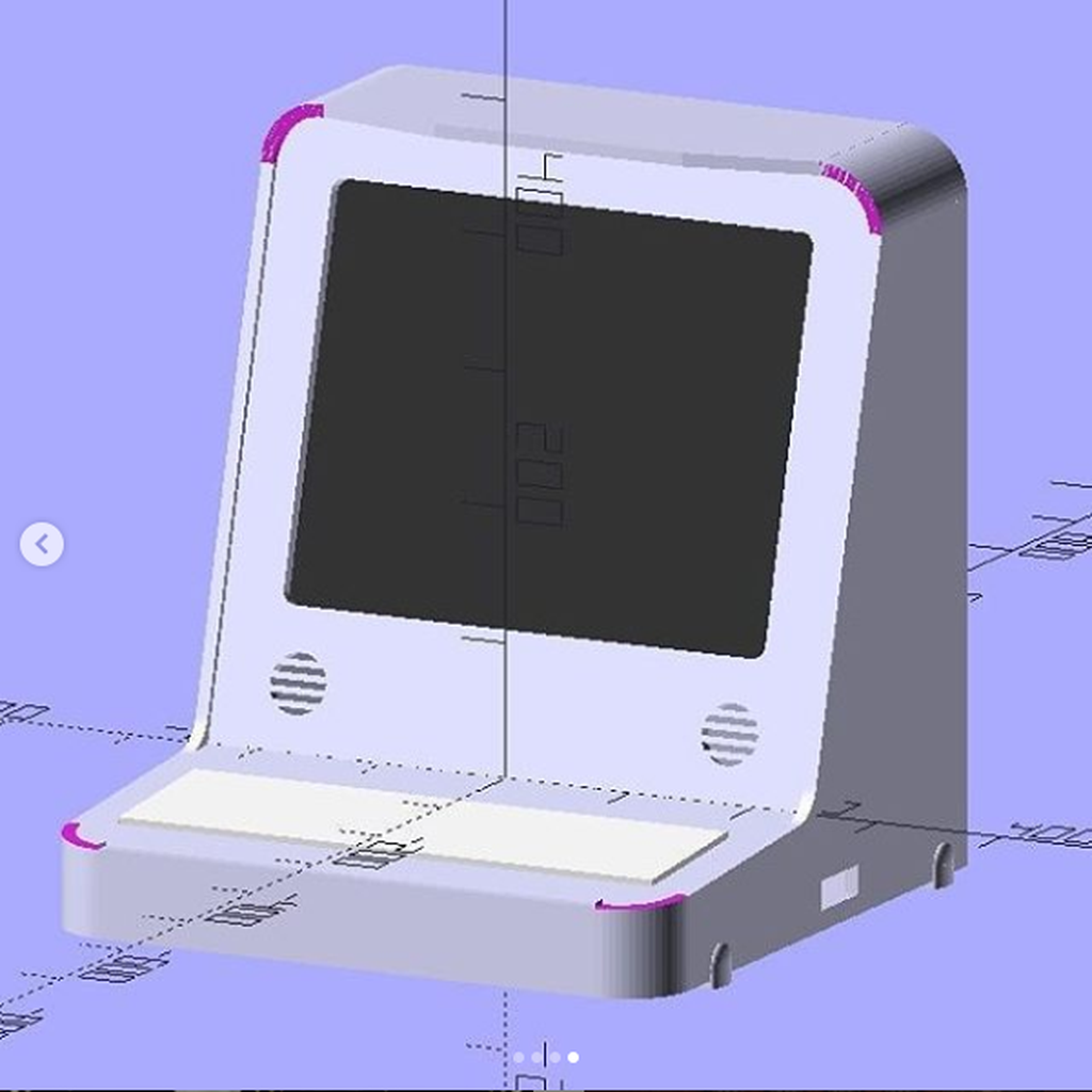 Parametric Computer 🖥️ PiBM Retro PC computer, parametric・Free SCAD File for ・Cults