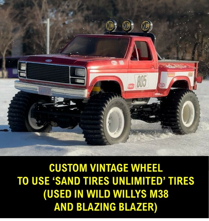🛞 Custom Vintage Look Wheel for Large paddle tires used in Wild