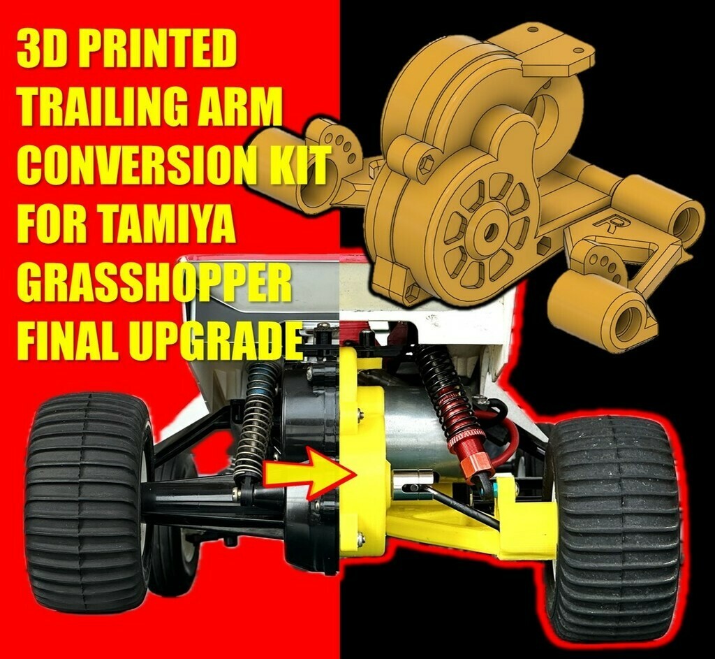 Free 3D file Trailing Arm Conversion Kit for Tamiya 💪・3D