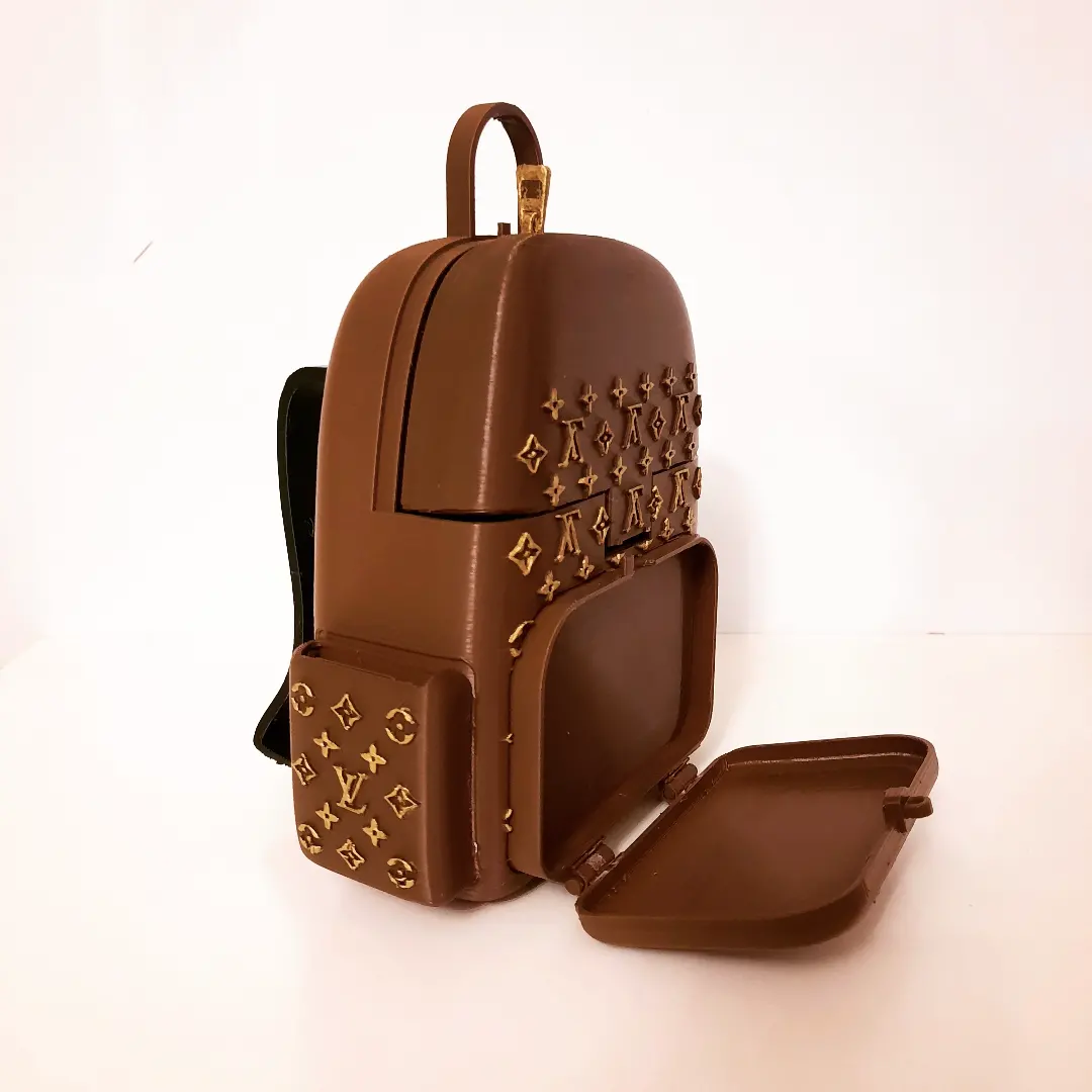 🎒 LOUIS VUITTON BACKPACK, PENCIL CASE AND AGENDA・ STL File for