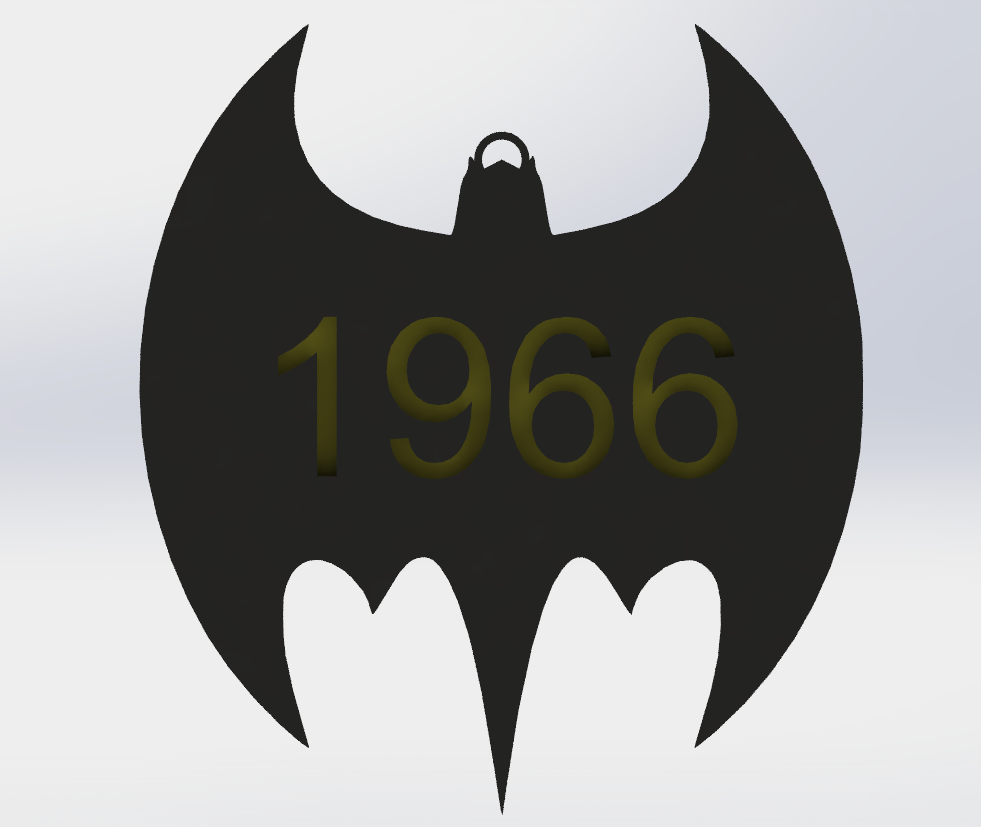 🗝️ BATMAN 1966'S LOGO・ STL File for ・Cults, image size:981x827