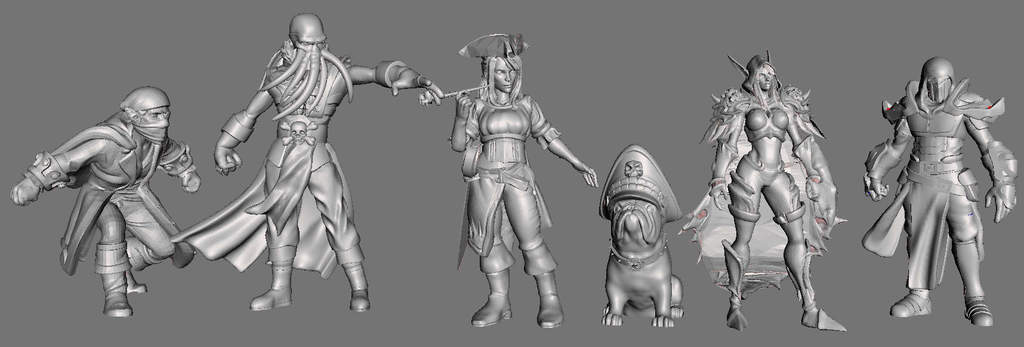 🏈 Fantasy Football Drow Pirate Team・Free STL File for 3D printing・Cults