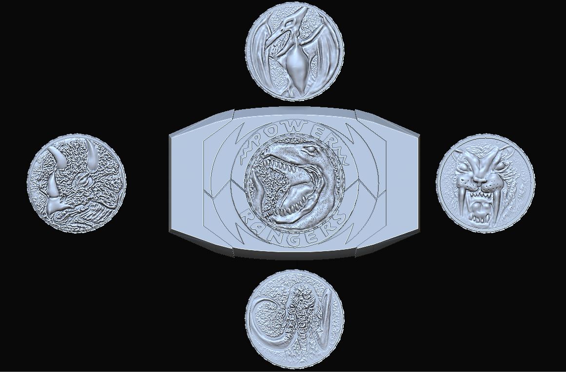 🦸 BELT POWER RANGERS COSPLAY・Free STL File for 3D printing・Cults
