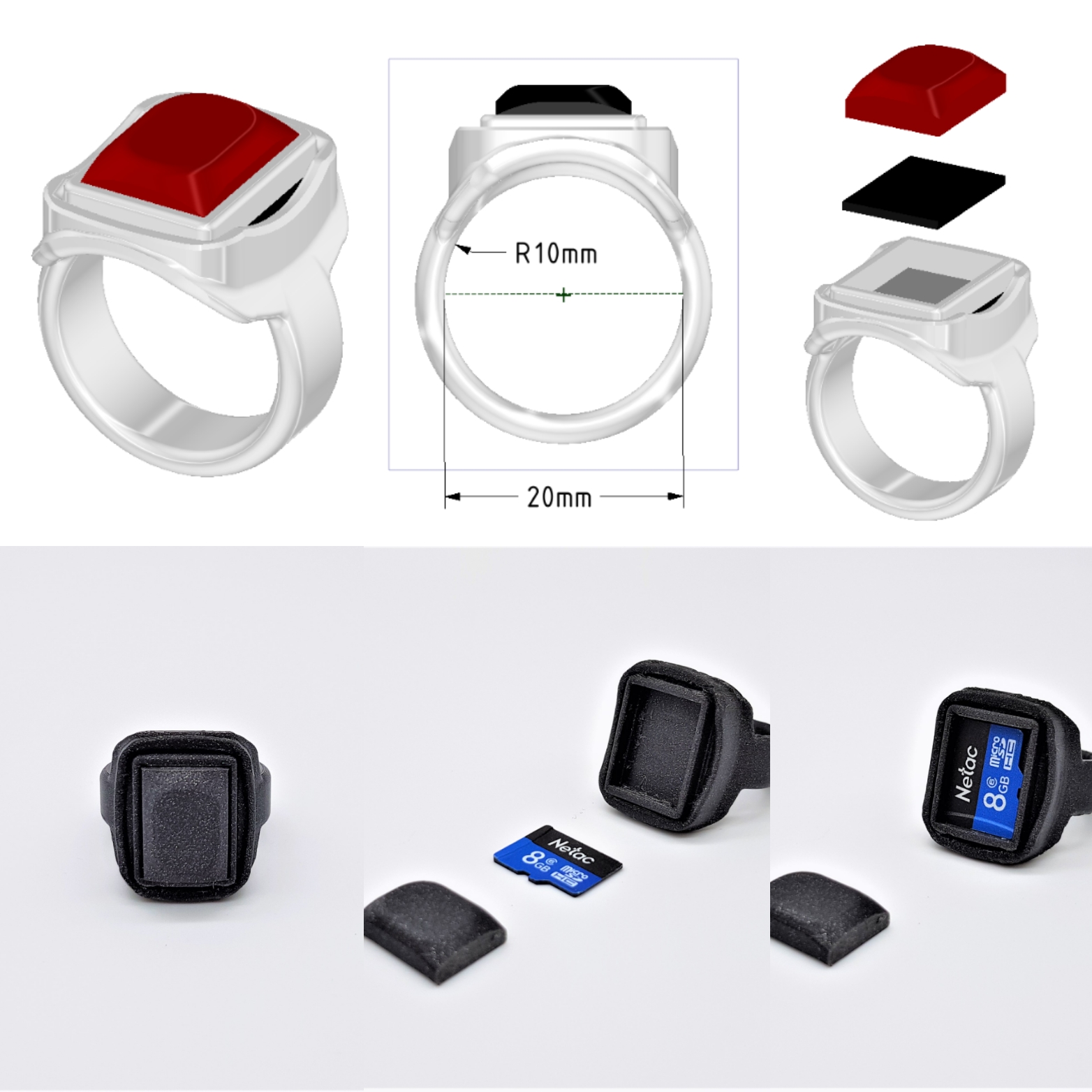 💍 Micro SD Secret Storage Ring | Wearable Gadget For Mobile Digital ...