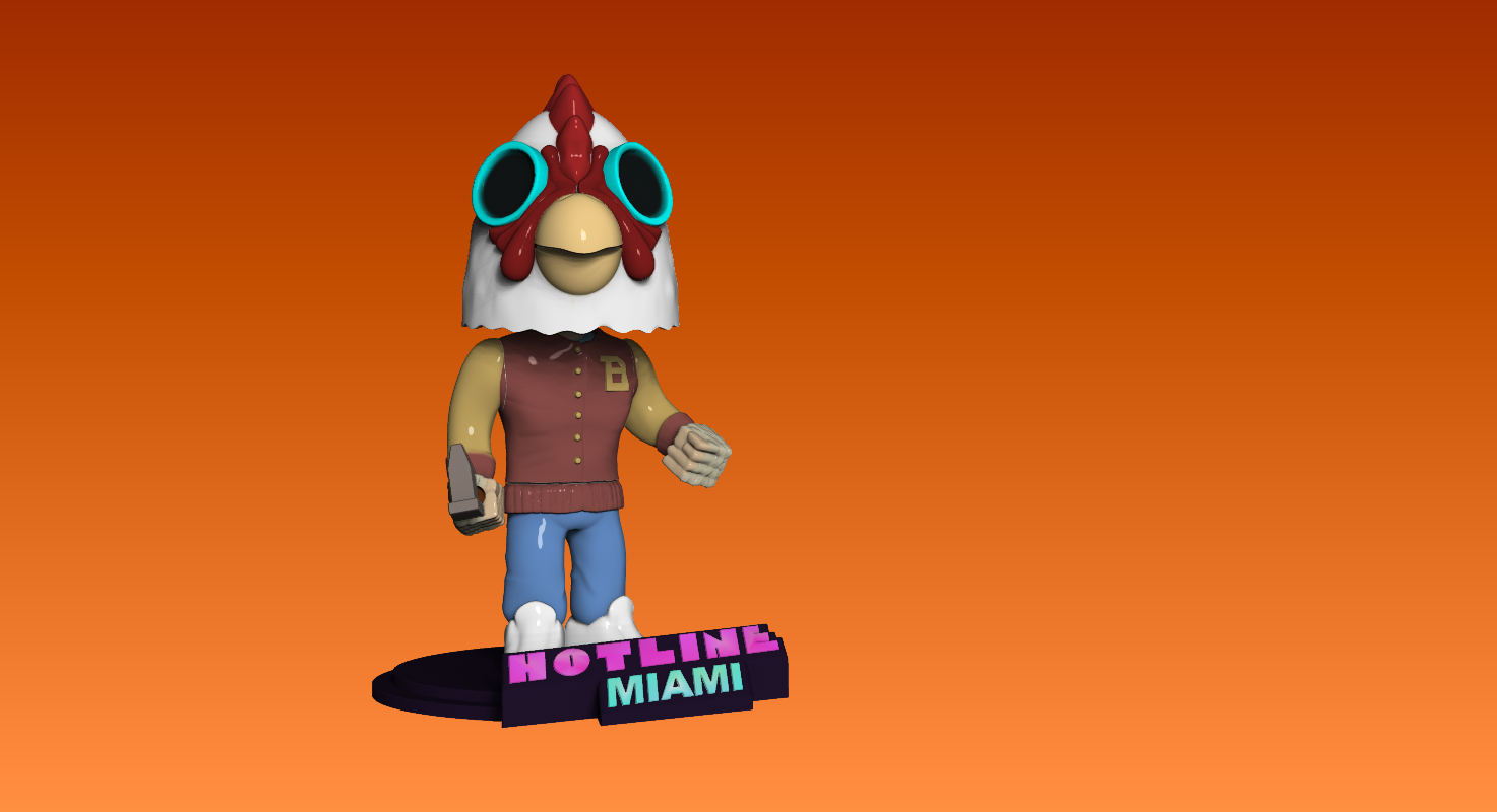 🎮 Hotline Miami - Richard/Jacket・ STL File for ・Cults