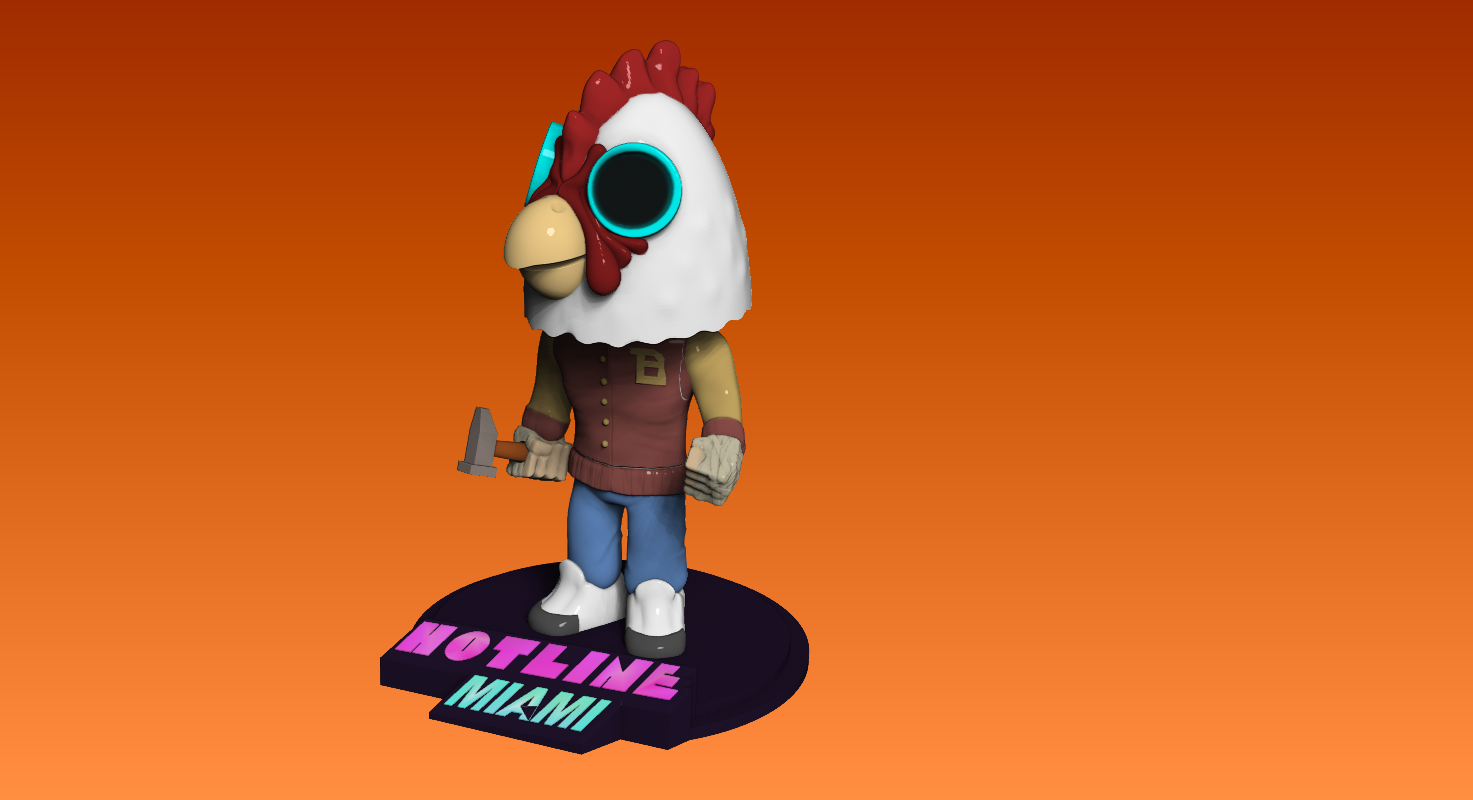 Richard Hm2 🎮 Hotline Miami - Richard/Jacket・ STL File for ・Cults