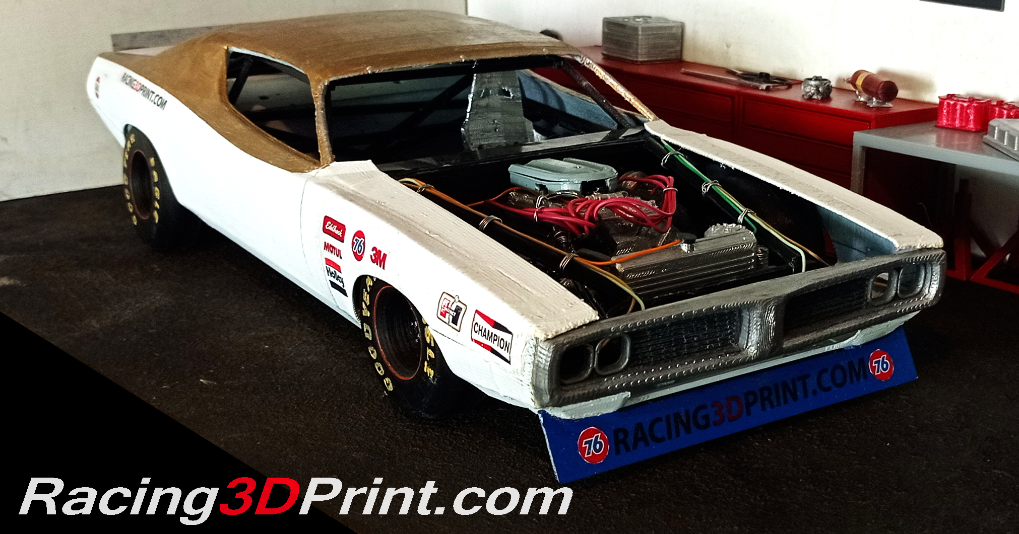 🚙 Dodge Charger 71 Nascar 1:12 Scale・ STL File for ・Cults