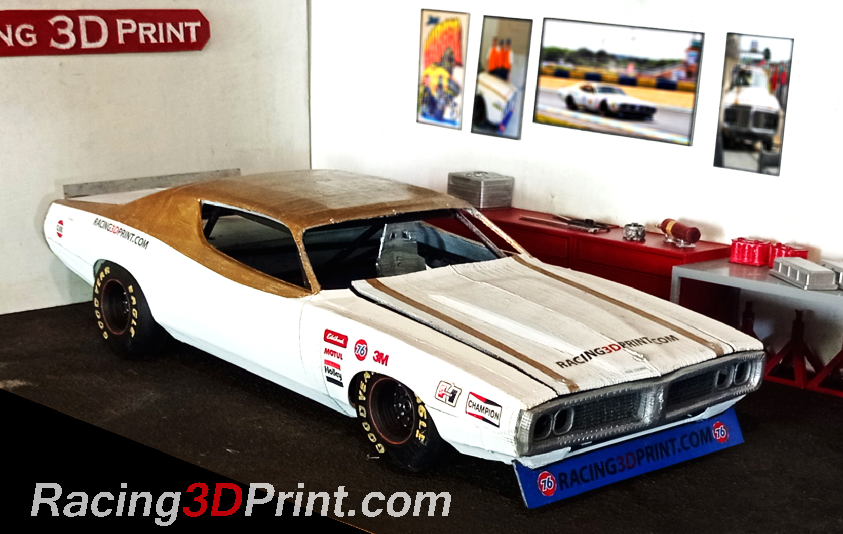 🚙 Dodge Charger 71 Nascar 1:12 Scale・ STL File for ・Cults