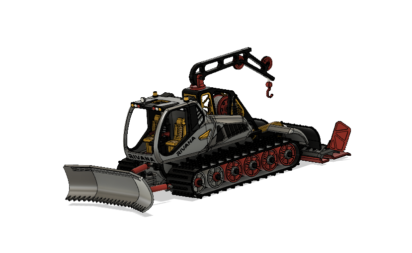 Free 3D file Yellow Modern Snowcat / Snow Groomer with Movements 🌨️ ・3D ...