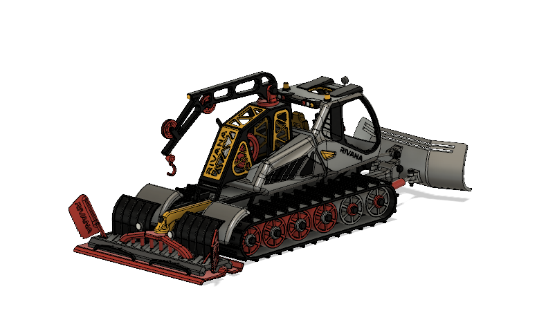 Free 3D file Yellow Modern Snowcat / Snow Groomer with Movements 🌨️ ・3D ...