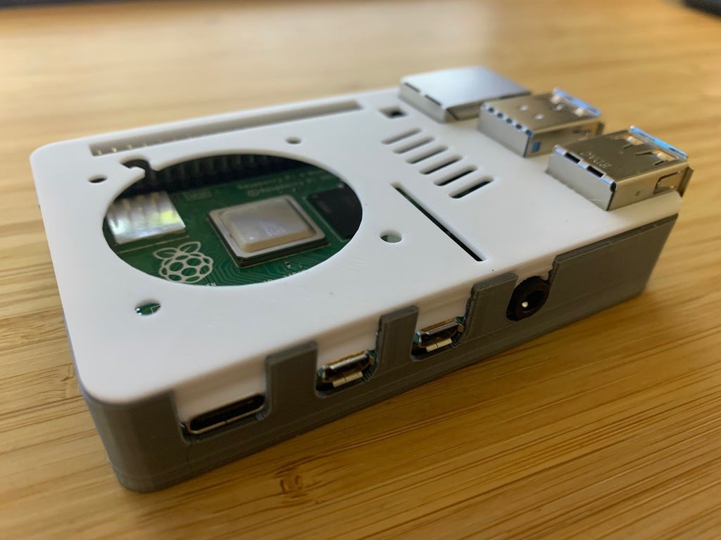 🖥️ Raspberry Pi 4 Model B Case (fan, fan less, screw less, fast print ...