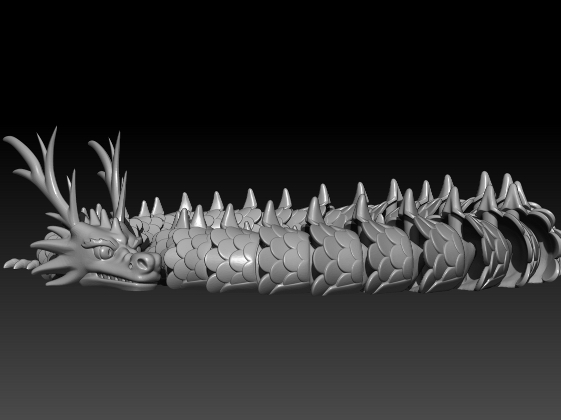 3D file Articulated Dragon - Flexi Oriental Dragon 3D PRINT 🐉 ・3D ...