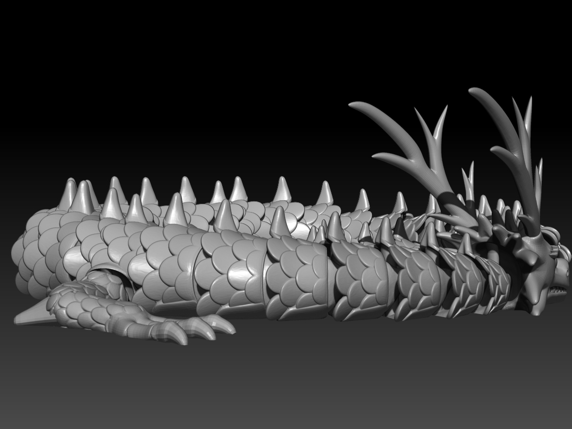 3D file Articulated Dragon - Flexi Oriental Dragon 3D PRINT 🐉 ・3D ...