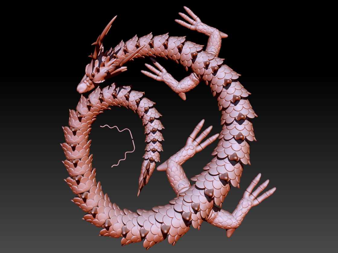 3D file Articulated Dragon - Flexi Oriental Dragon 3D PRINT 🐉 ・3D ...
