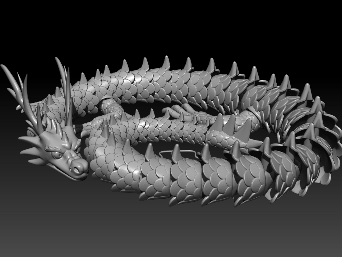3D file Articulated Dragon - Flexi Oriental Dragon 3D PRINT 🐉 ・3D ...