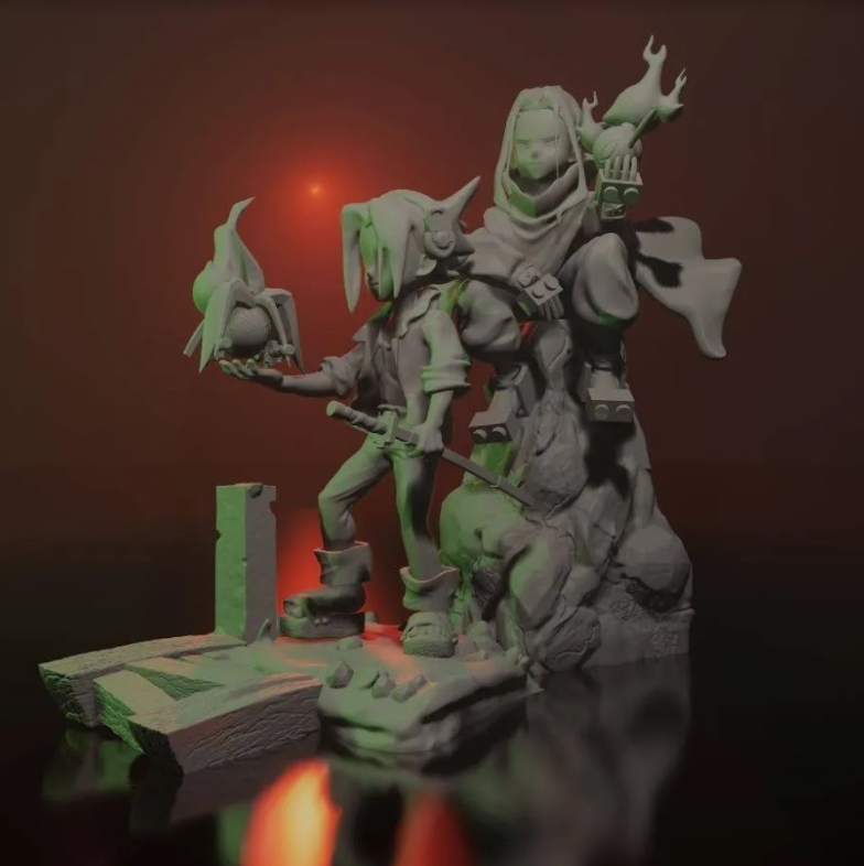 Shaman-King.png Shaman King - Yoh Asakura Diorama 3d print model