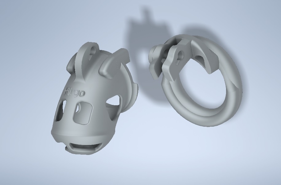 STL file Hugo V1.2 Chastity cage device Size S 🤐 ・3D printable model to ...