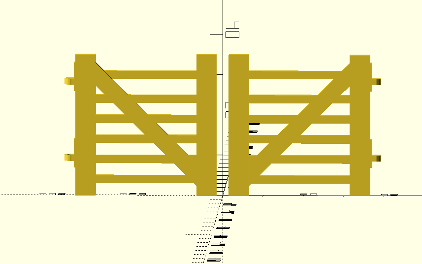 🪵 28mm 'Industrial' Wooden Fence and Gate・Free 3D File for ・Cults