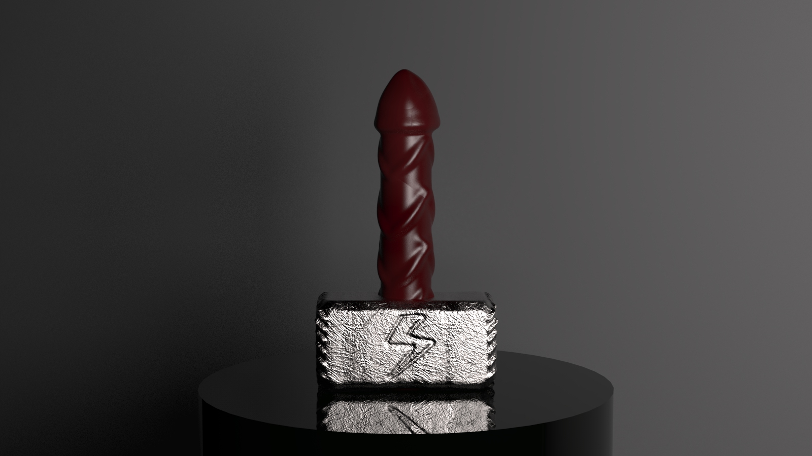 Thor Hammer Dildo Fun Marvel Toy STL File for Cults