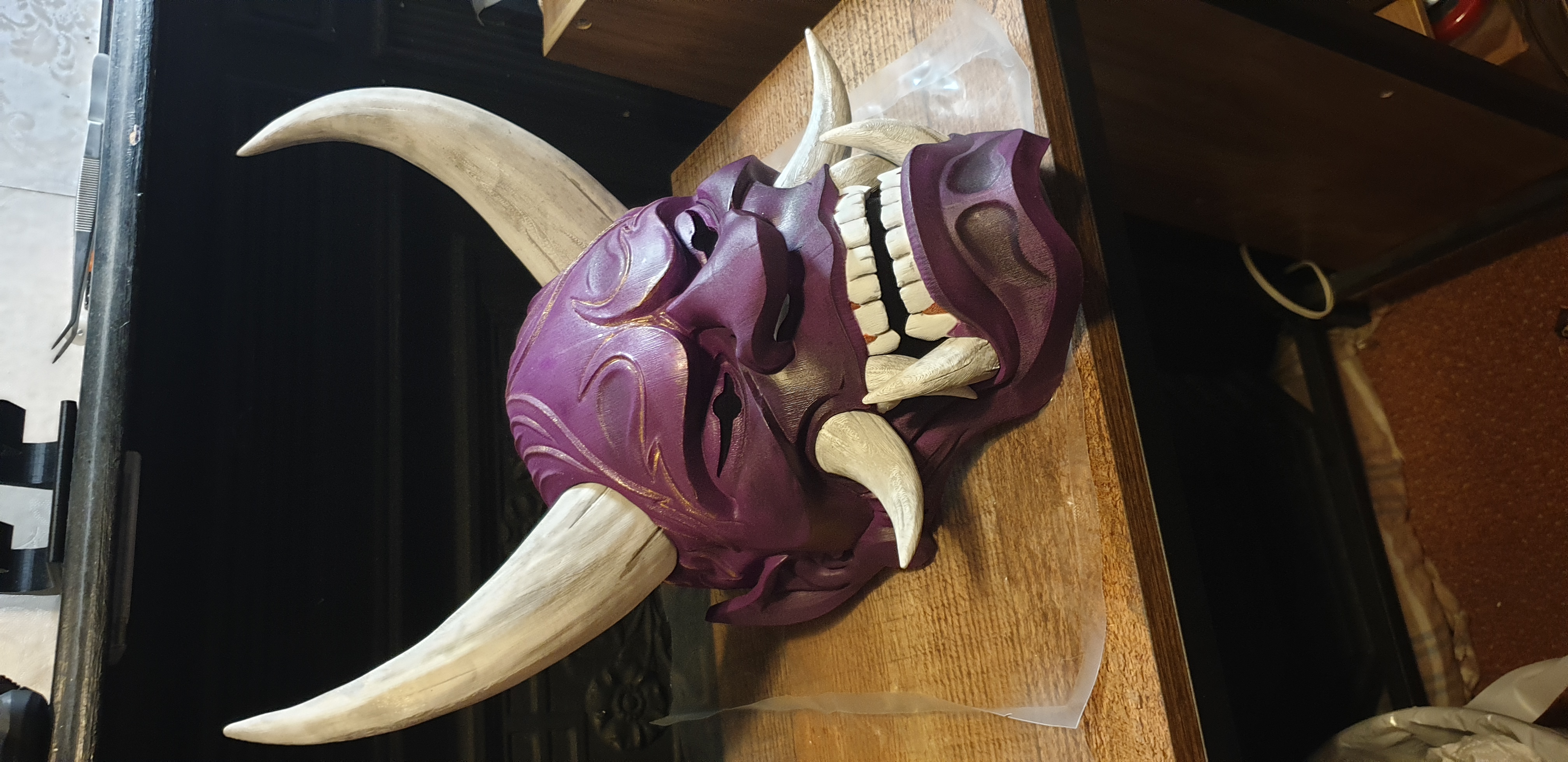 3D print Japanese Hannya Mask Oni Demon Mask Samurai Mask 3D print ...