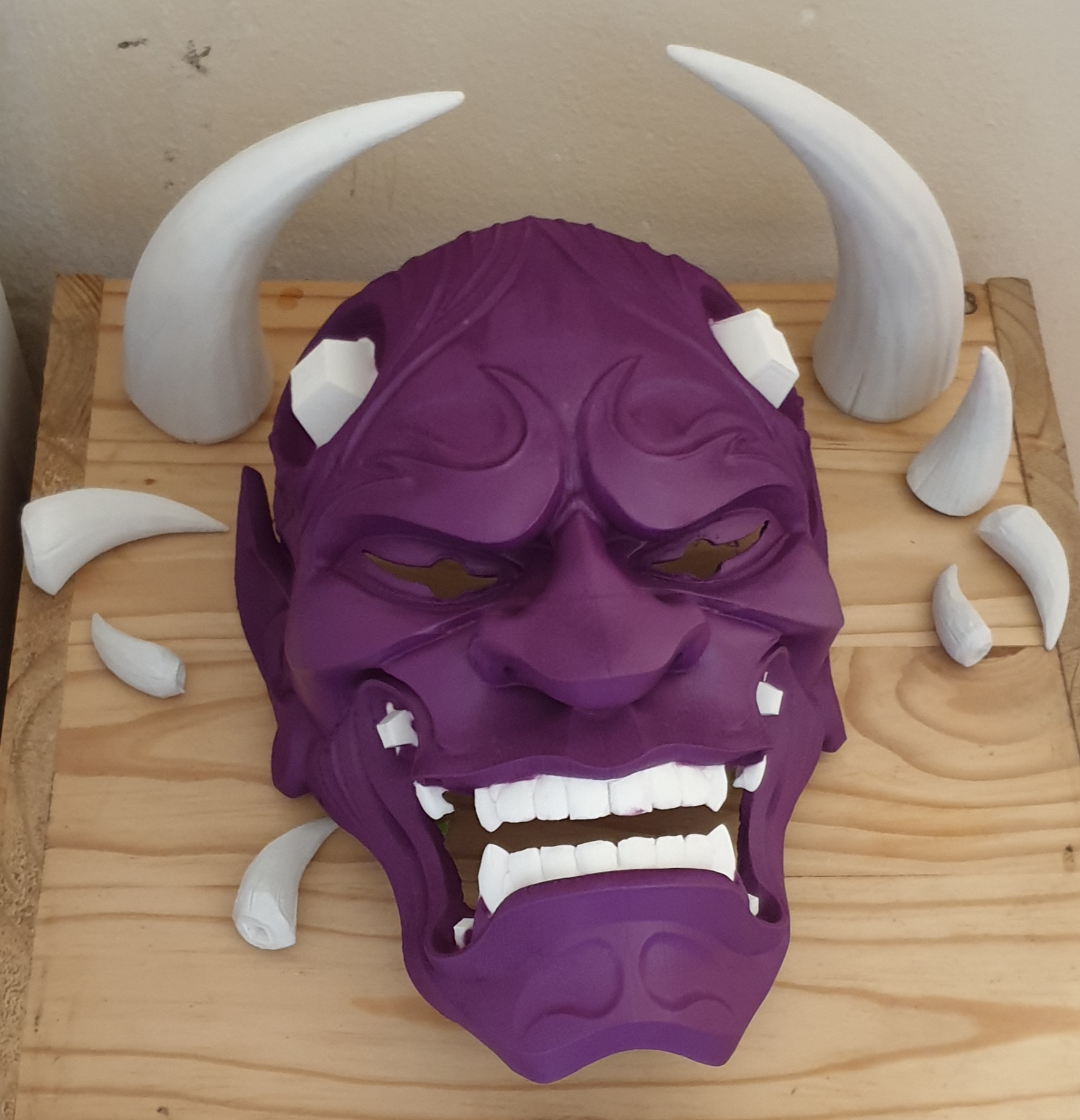 3D print Japanese Hannya Mask Oni Demon Mask Samurai Mask 3D print ...