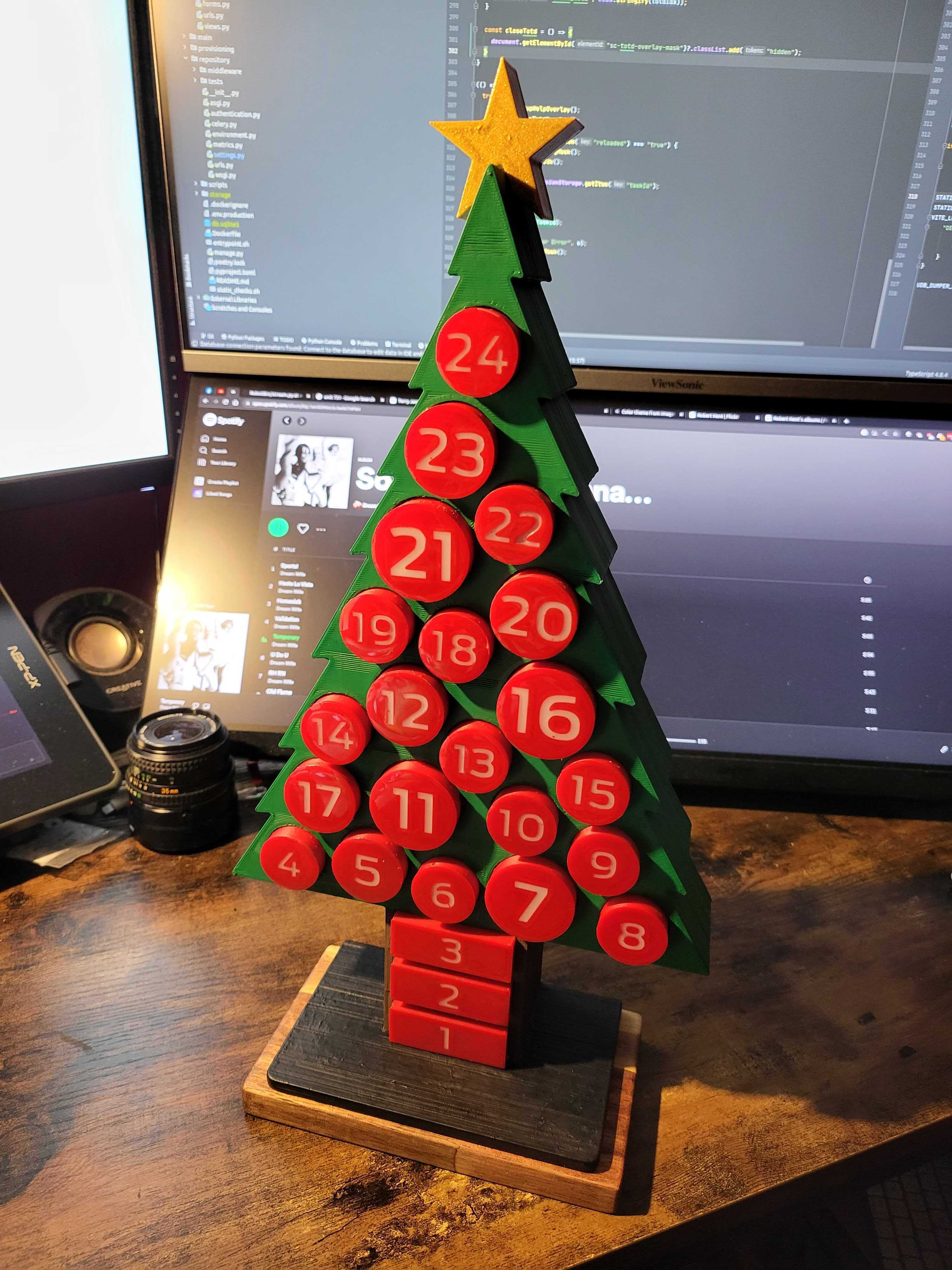 3D print Advent Calendar Christmas Tree・Cults