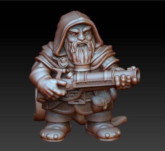🎲 Dwarf rifleman (remastered)・Free STL File for ・Cults