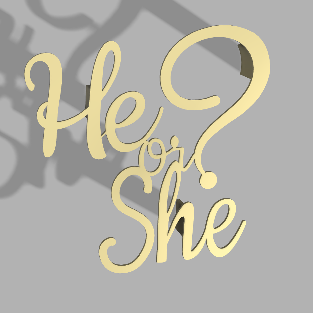 STL file Cake topper - He or She ? 🍰 ・3D printing template to download ...