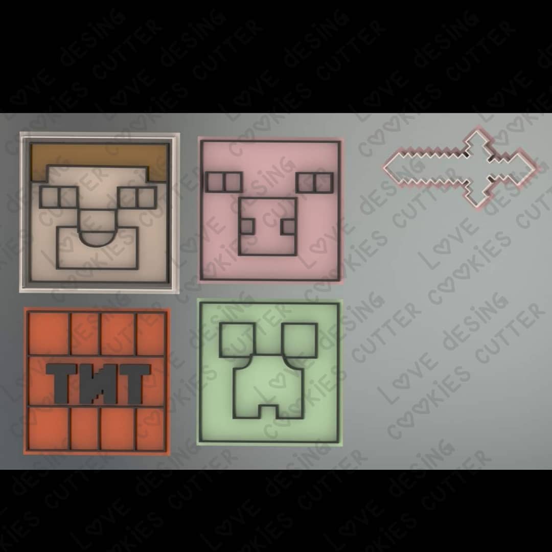 STL file minecraft cutter and marker set 🎮 ・3D printable model to ...
