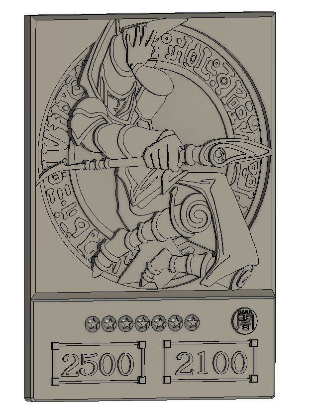 3D Printed Proxy Yugioh cards - Dark Magician STL File for Cults