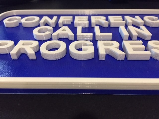 Бесплатный STL файл Conference Call Door Sign 🤙・3D-печатный дизайн для ...