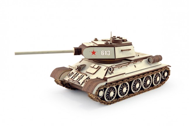 51rr0gd1.jpg 34 Tank 3D Puzzle CNC - Laser Cut cdr